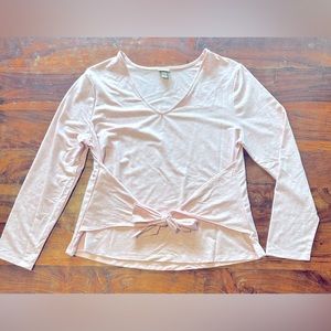 Heathered pink long sleeve top